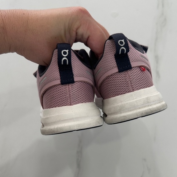 On Clouds Girls Pink and Navy Sneakers - Picture 5 of 5